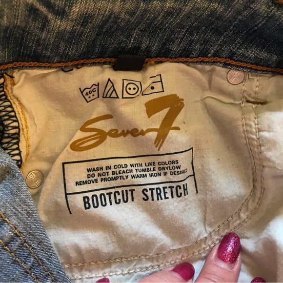 NWOT Seven 7 bootcut stretch light blue jeans Size 32 x 28 - Picture 4 of 10